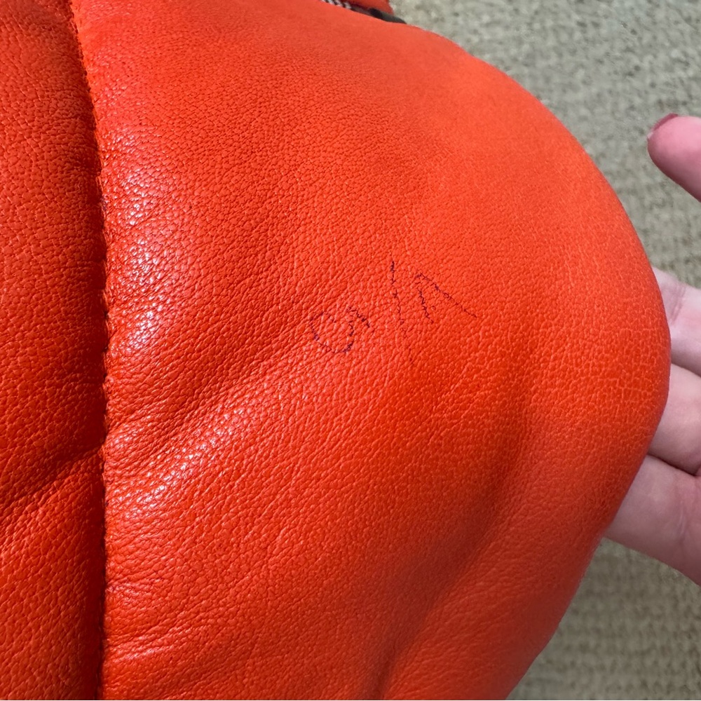 Mauritius Orange Leather Jacket - image 5